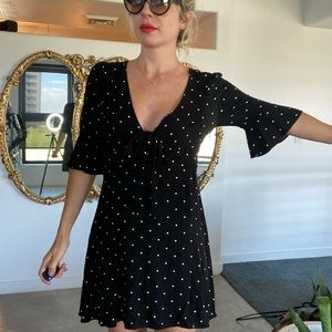 Free People polka dot dress 4 small